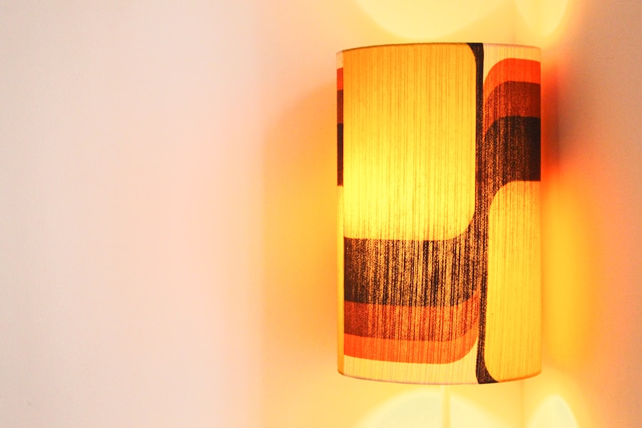 Photo Warm bedside wall lamps