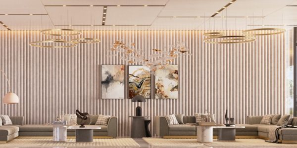 Photo marble floor lamp