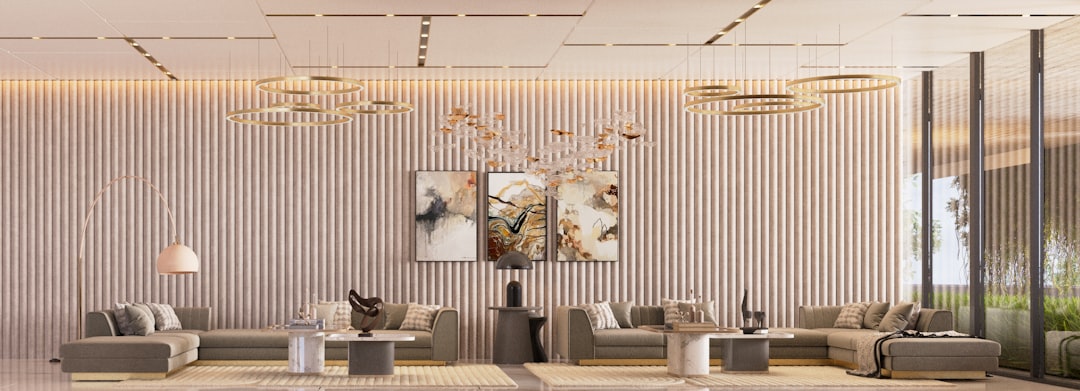 Photo marble floor lamp