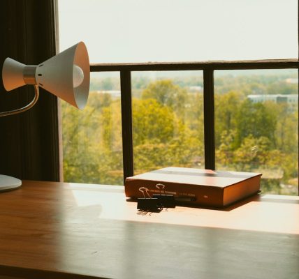 Photo adjustable height minimal desk lamp reading nook